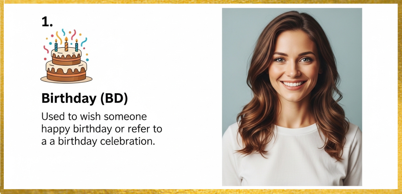 BD meaning in text
