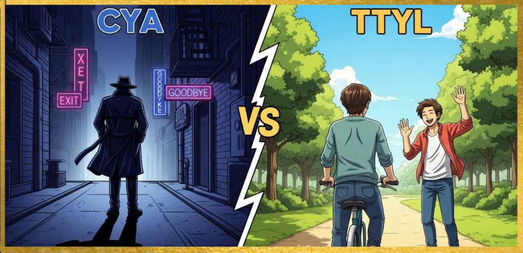 Main Keyword: cya vs ttyl meaning