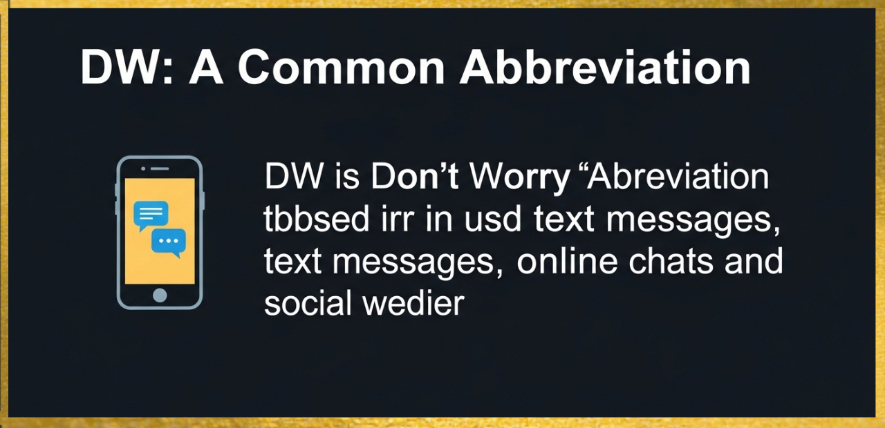 DW meaning in text
