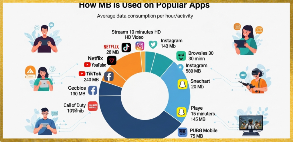 How MB Is Used on Popular Apps