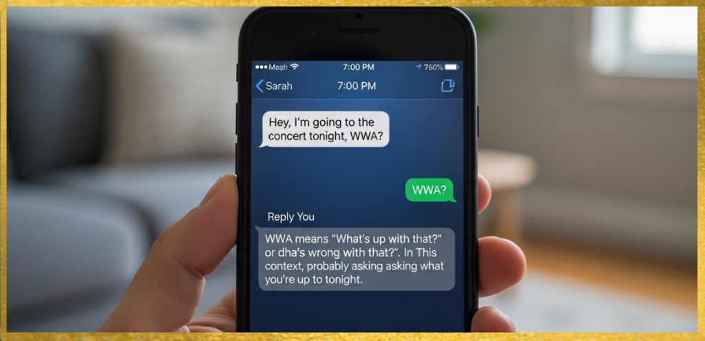 WWA meaning in text message