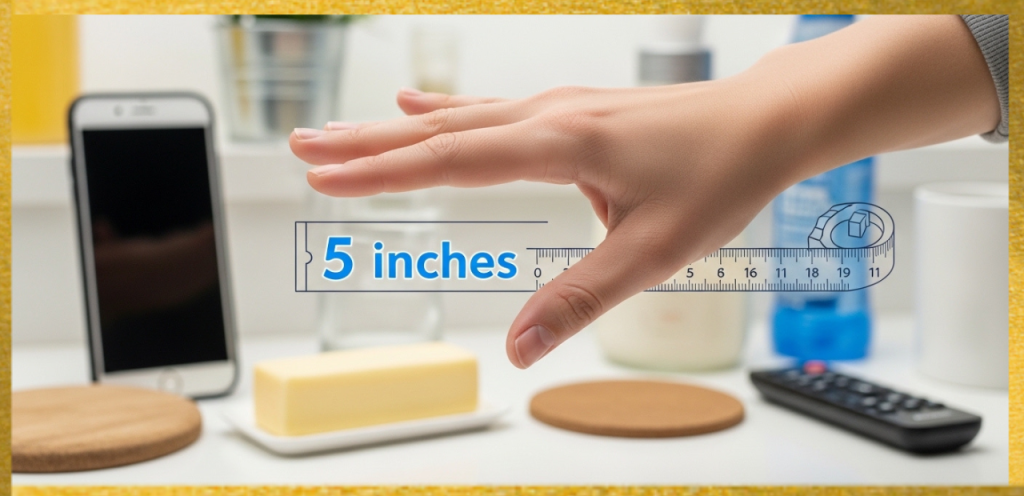 estimate 5 inches without ruler