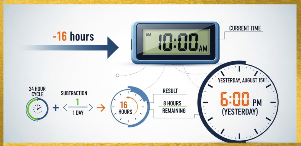 16 hours ago calculation