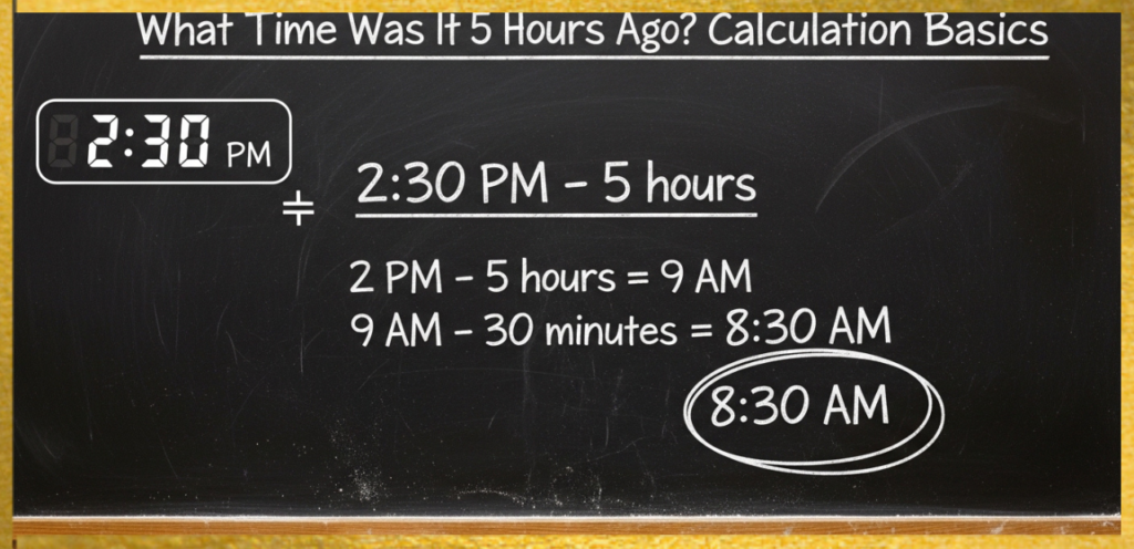 What Time Was It 5 Hours Ago Calculation Basics