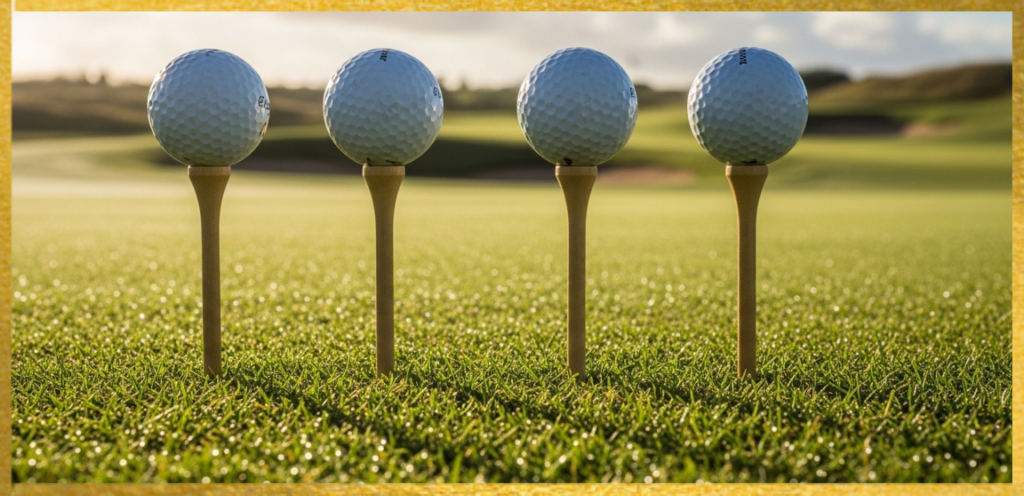 Four Golf Tees