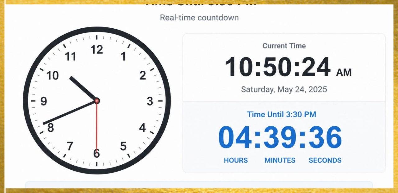 3:30 PM is already passed today.