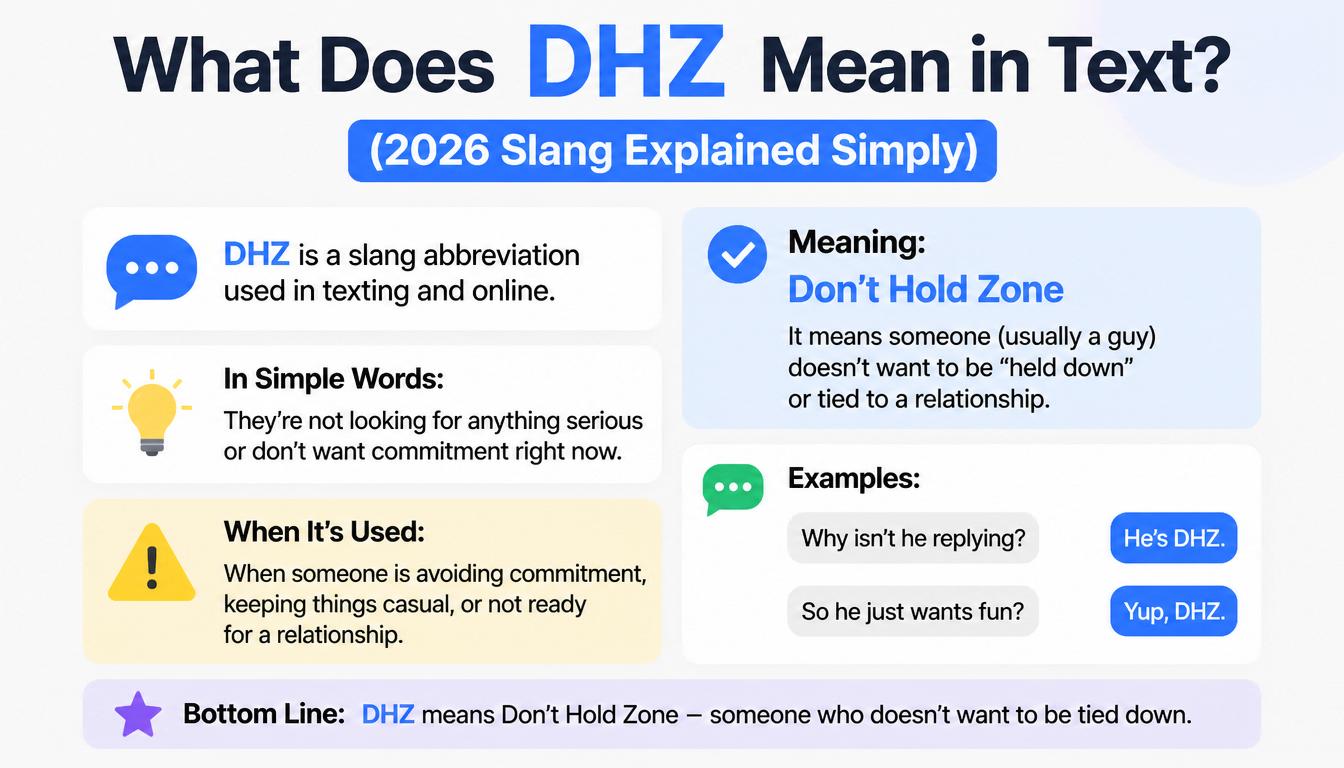 What Does DHZ Mean in Text? Learn the 2026 slang meaning, usage in chats, TikTok examples, and how to reply to DHZ in messages.