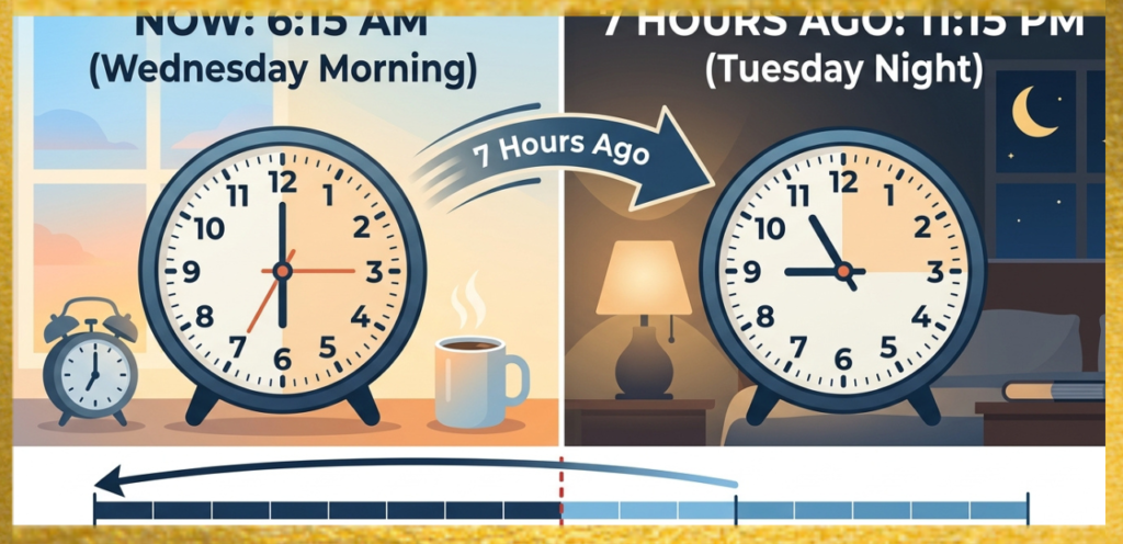 What Time Was It 7 Hours Ago Across Midnight