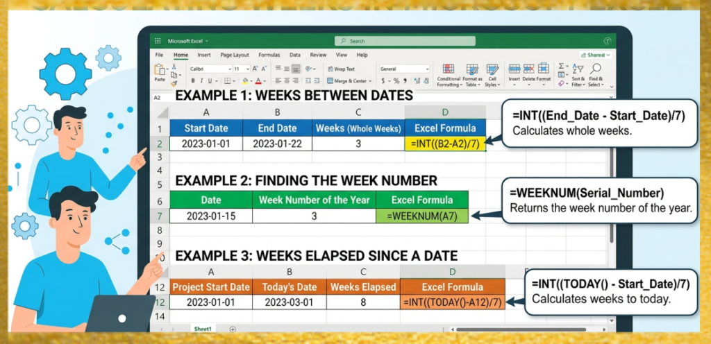 Calculate Weeks in Excel