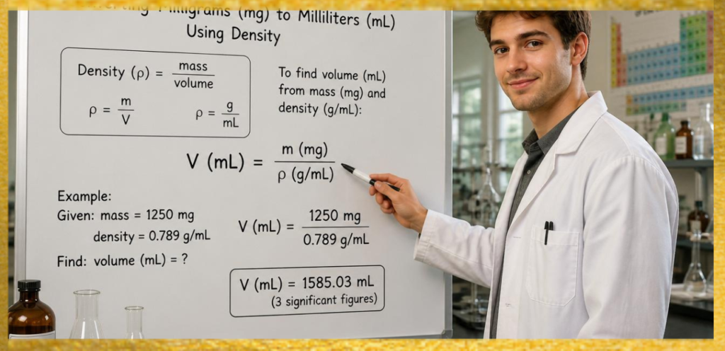Main Keyword: Convert mg to mL Using Density