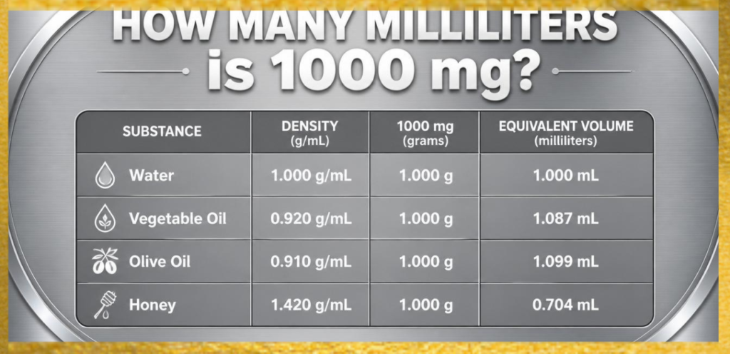 Main Keyword: 1000 mg to mL