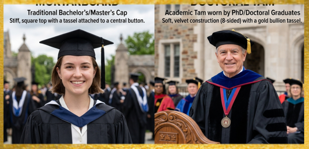 Mortarboard vs Doctoral Tam