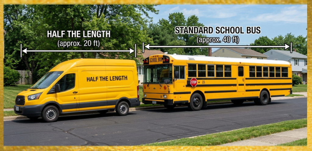 Half School Bus Length