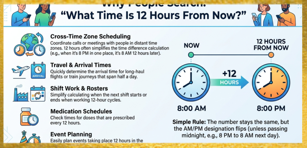 Why People Search What Time Is 12 Hours From Now