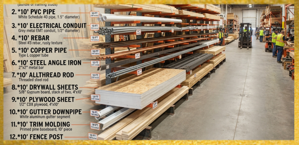 10 Feet Long DIY and Construction Materials