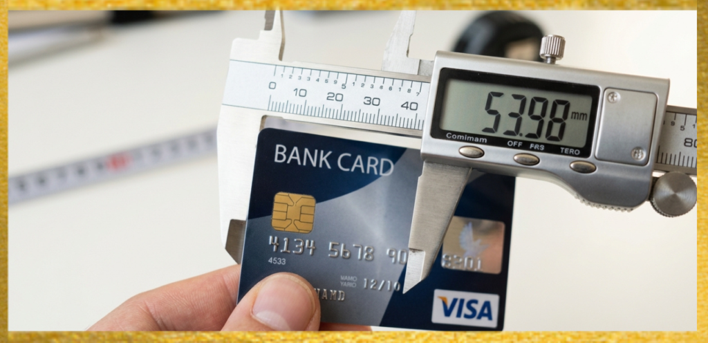 . Width of a Credit Card or Bank Card