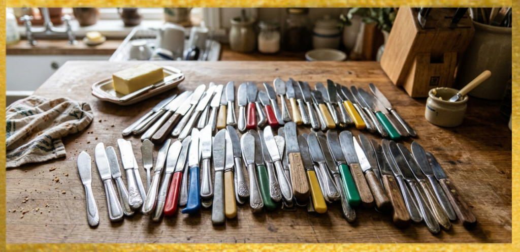 Many Kitchen Butter Knives