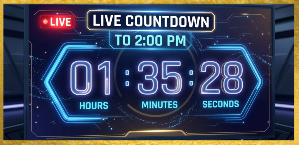 Live Countdown to 2 PM