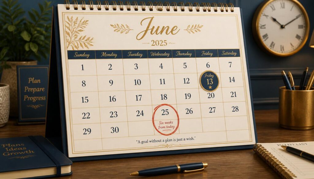 What Date Is 6 Weeks From Today for Planning?
