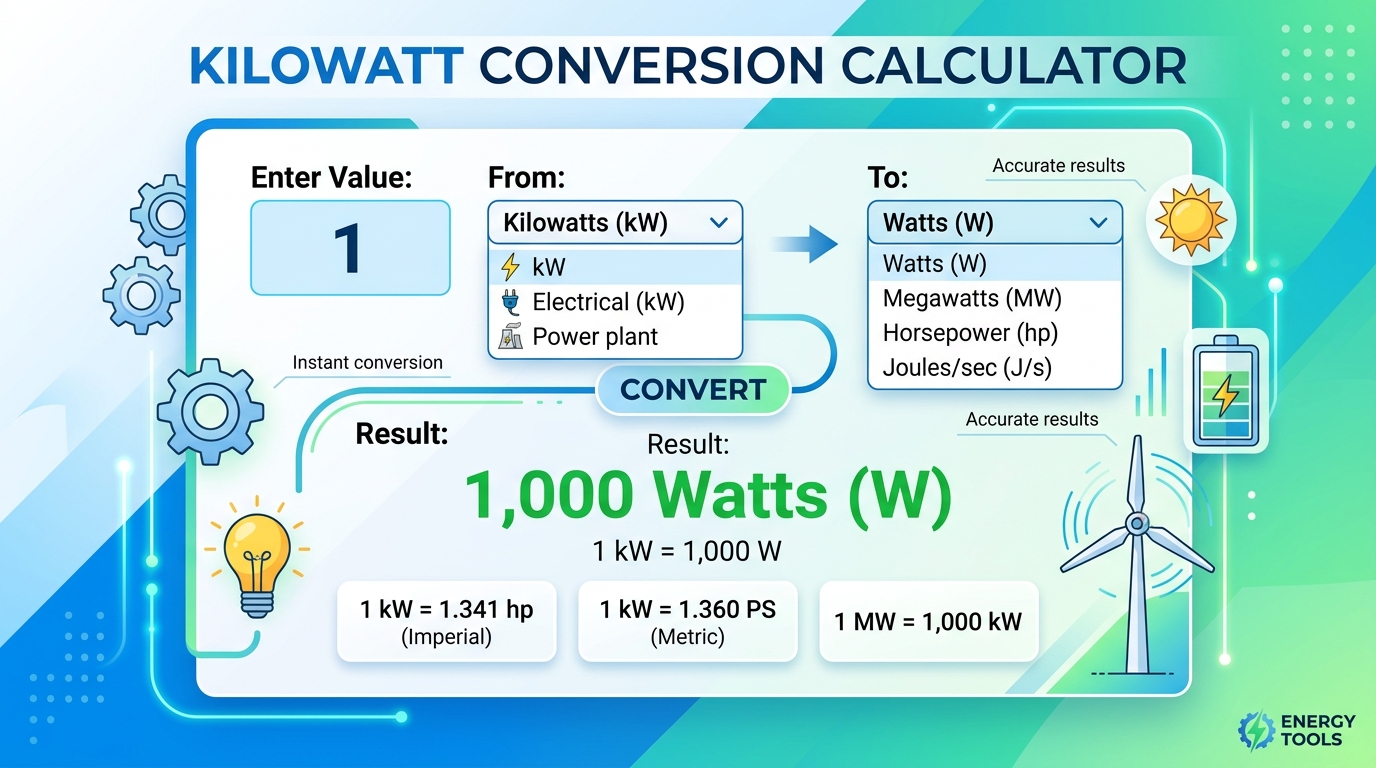 Kilowatt Conversion Calculator