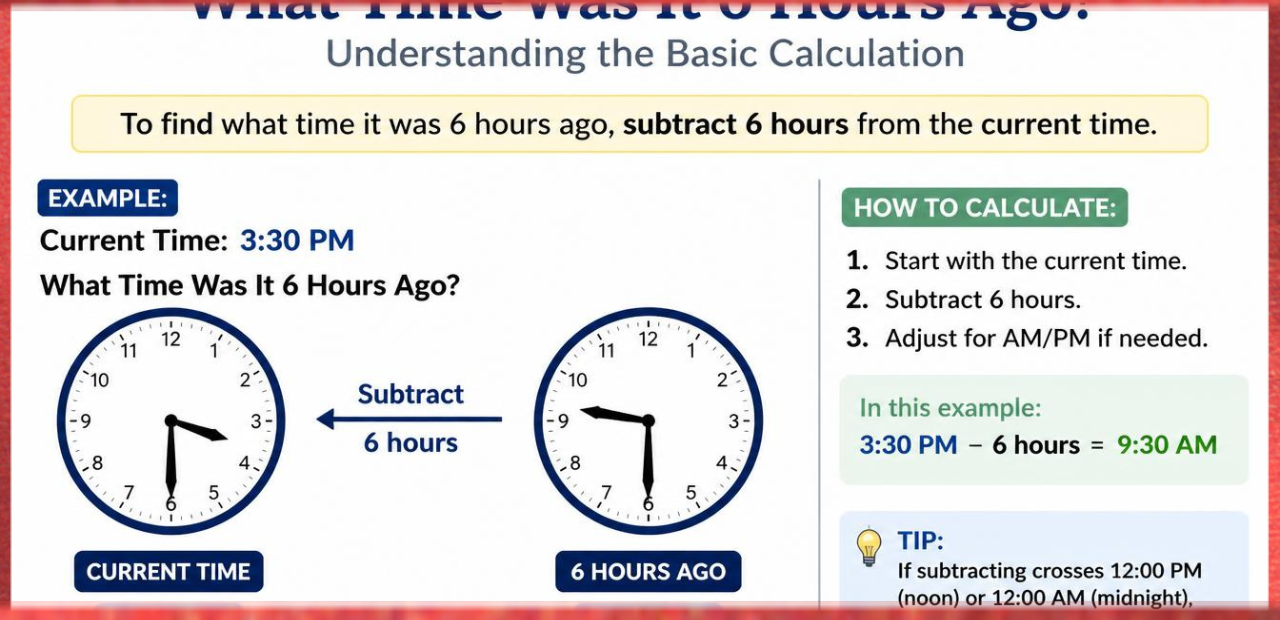 What Time Was It 6 Hours Ago