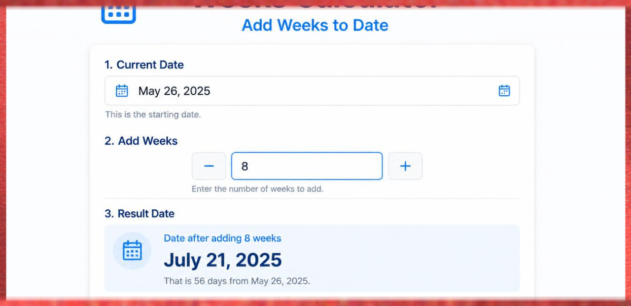 Weeks Calculator
