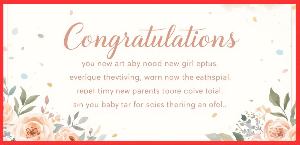 Baby Girl Congratulations for Parents