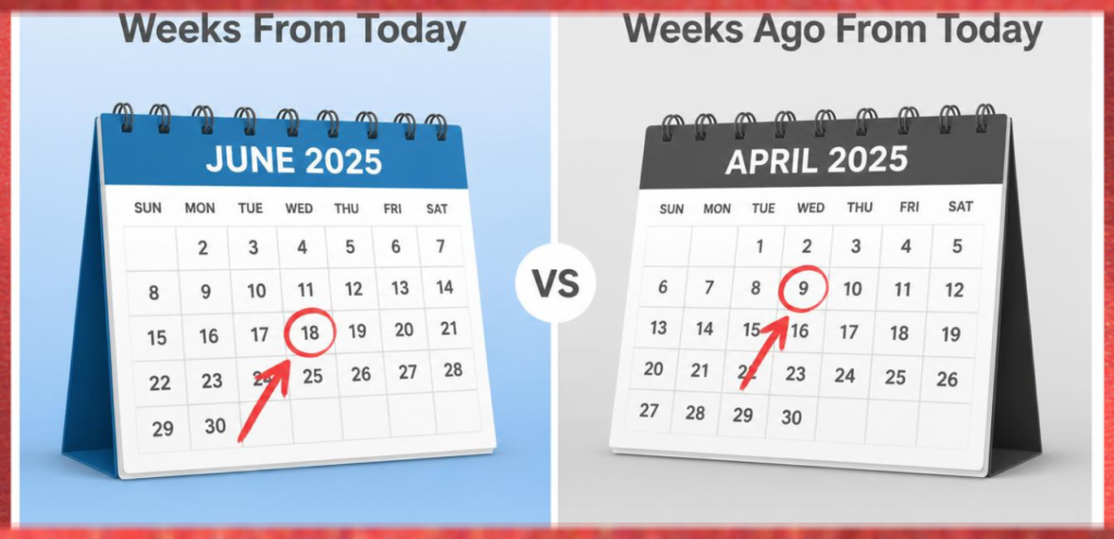 Weeks From Today vs. Weeks Ago From Today