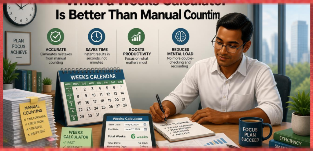 Weeks Calculator vs. Manual Counting