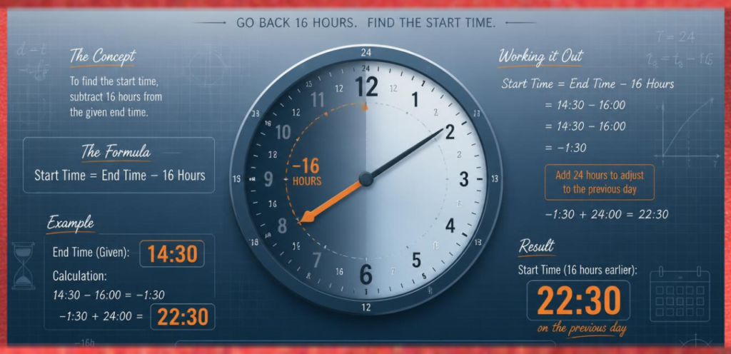 16 Hour Backward Calculation