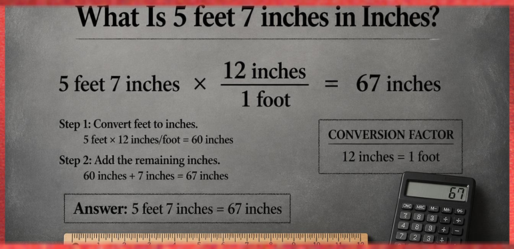 5' 7" in Inches