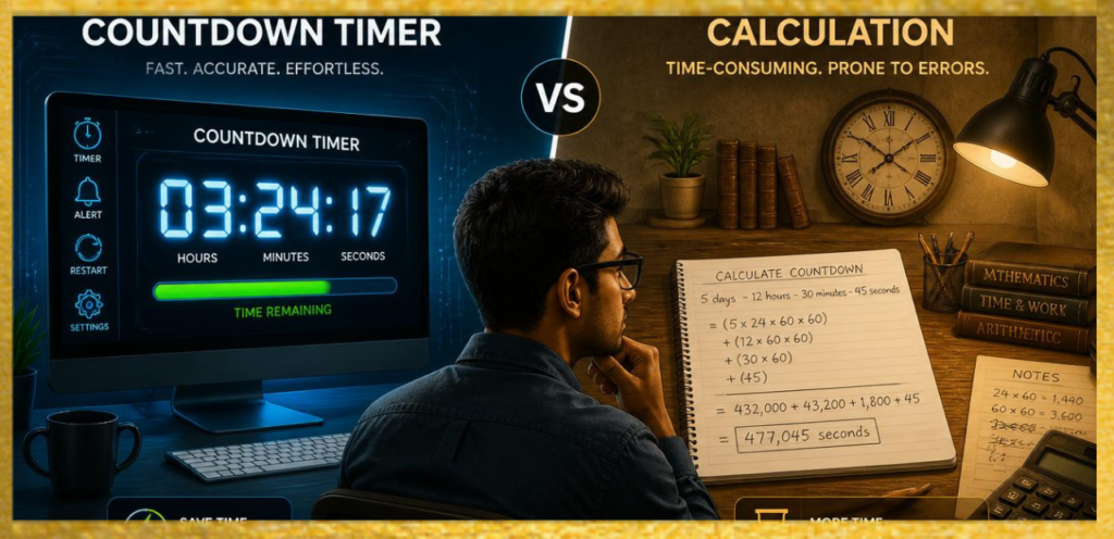 Online Countdown Timer vs Manual Calculation