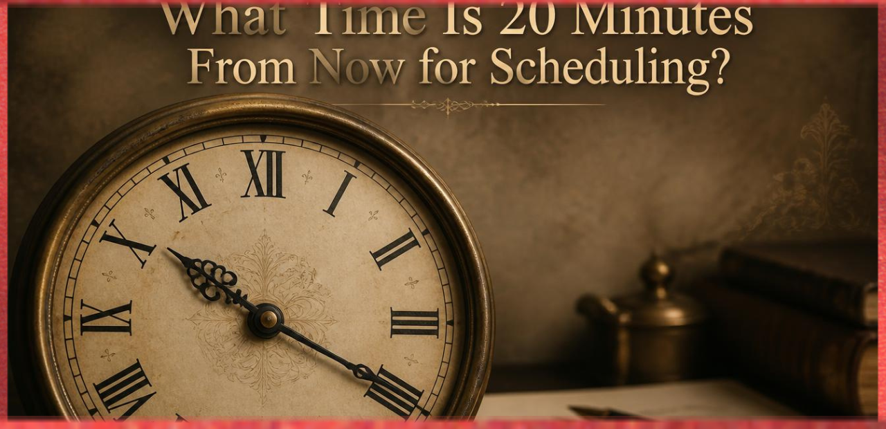 20 Minutes From Now for Scheduling