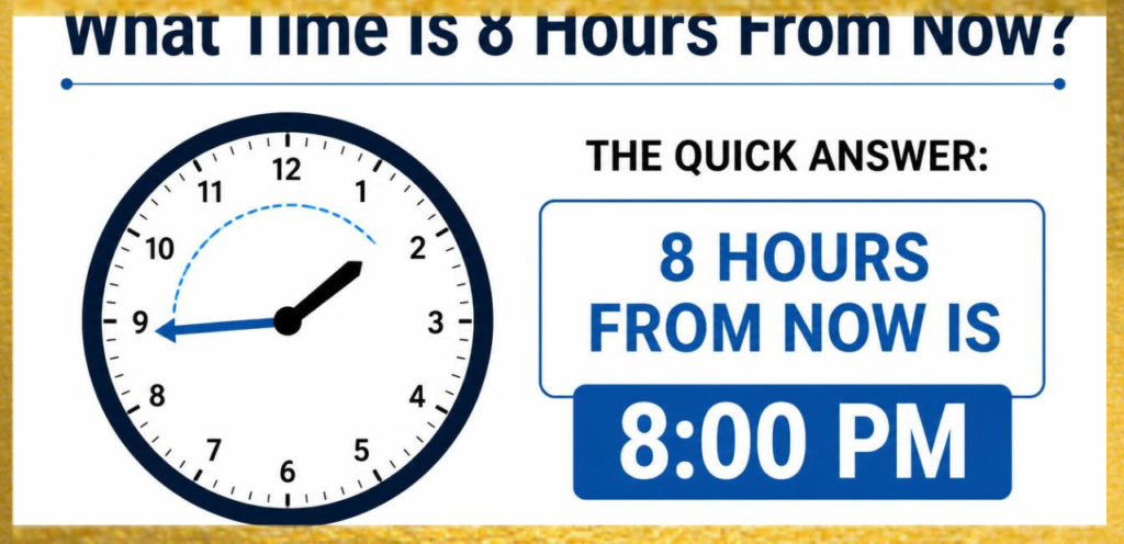 What Time Is 8 Hours From Now? The Quick Answer