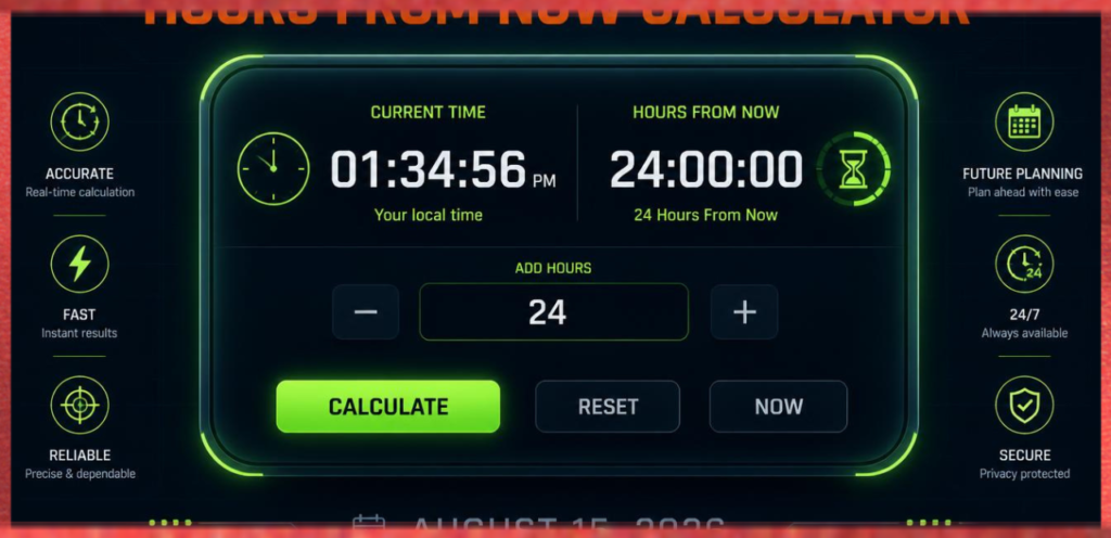 Hours From Now Calculator