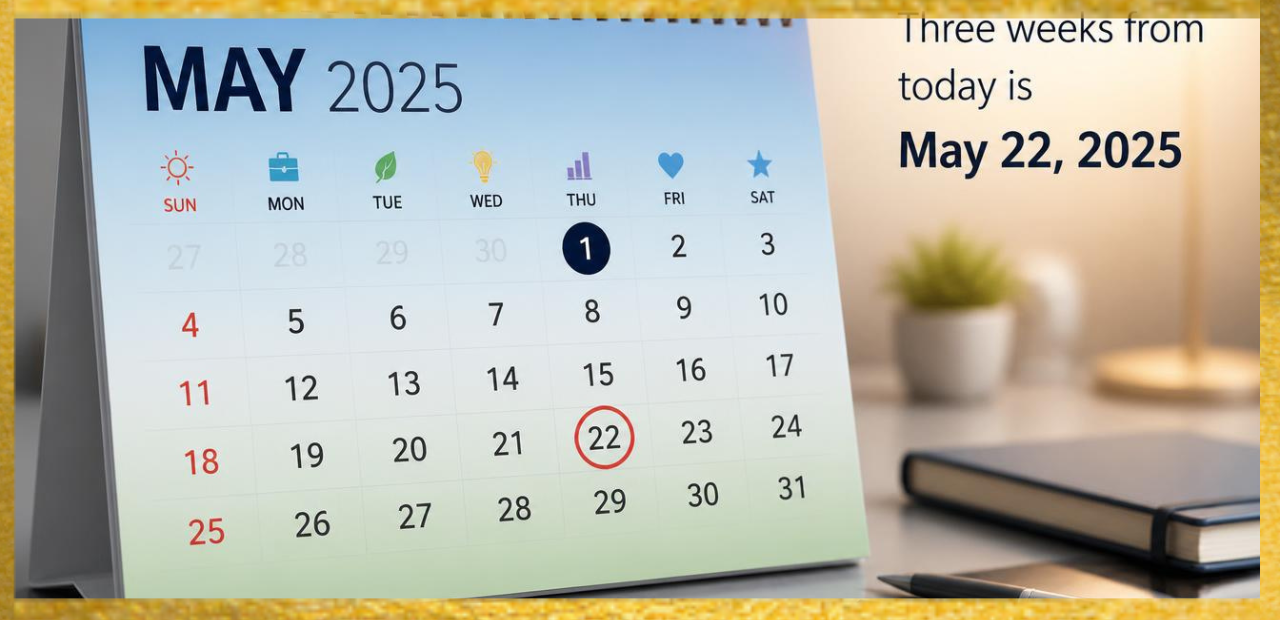 What Date Is 3 Weeks From Today?