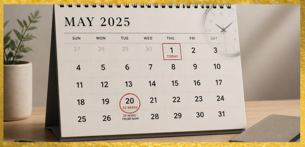20 Weeks From Today: December 25, 2026